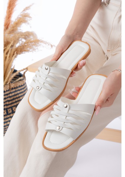 Yazlık Kadın Terlik Sandalet Rahat Hafif Taban Günlük Ofis Dış Için Uygun