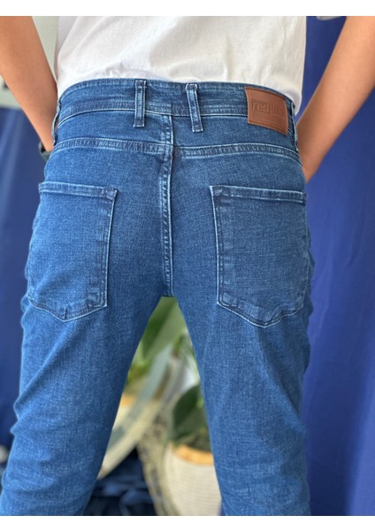 Erkek Pantolon Skinny Mavi Denim Jeans modelleri