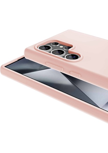 Galaxy S24 Ultra Kılıf Magsafe Şarj Özellikli Sıvı Teknolojili Silinebilir Sert Hgea Kivi Kapak-Pembe indirimleri