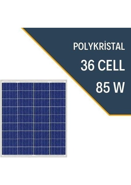 85W Polykristal Güneş Paneli