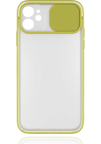 iPhone 11 Uyumlu Hgea Lensi Kapak-Sarı