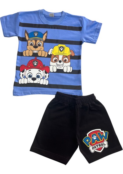 Erkek Çocuk Paw Petrol Desenli Şortlu Takım