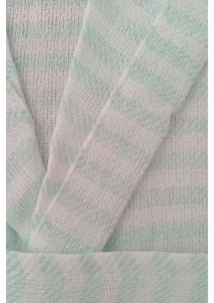 Kapşonlu Unisex Peştemal Plaj Bornozu %100 Pamuklu Seaside Stripe