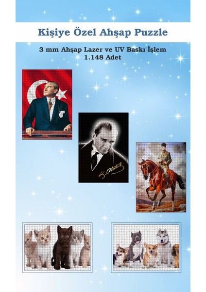 Kişiye ve Firmalara Özel Ahşap Puzzle