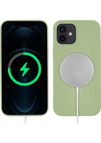 iPhone 12 Uyumlu Hgea Silksafe Wireless Kapak-Mavi modelleri