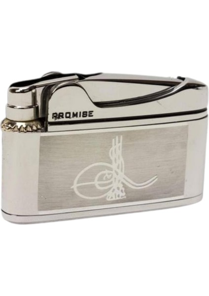 Soft Flame Gümüş Tuğra Desenli Metal Çakmak