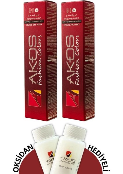 2'li Oksidan Hediyeli Tüp Boya Seti 6.60 Yoğun Kızıl Kumral