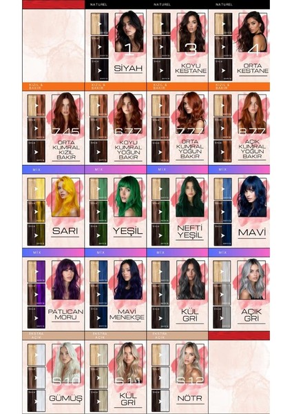 2'li Oksidan Hediyeli Tüp Boya Seti 6.60 Yoğun Kızıl Kumral modelleri