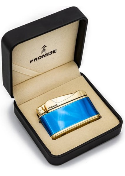 Soft Flame Lacivert Gold Metal Çakmak