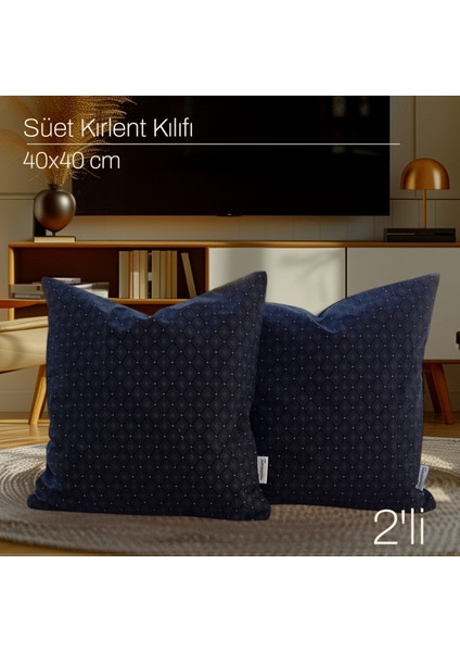 2li Süet Kırlent Kılıfı,yastık Kılıfı,yumuşak Doku&şık Tasarım