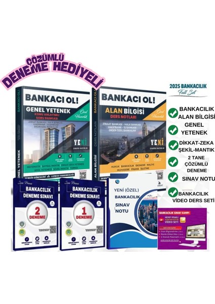 Bankacılık Sınavlarına Hazırlık Ful Sınav Seti -Tüm Bankalar-(Kamu + Özel)