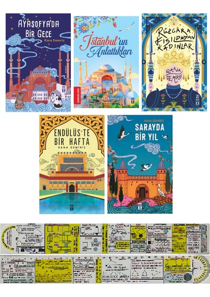 Rana Demiriz 5 Kitap Set / Ayasofyada Bir Gece - Istanbulun Anlattıkları + Endülüste Bir Hafta + Sarayda Bir Gece