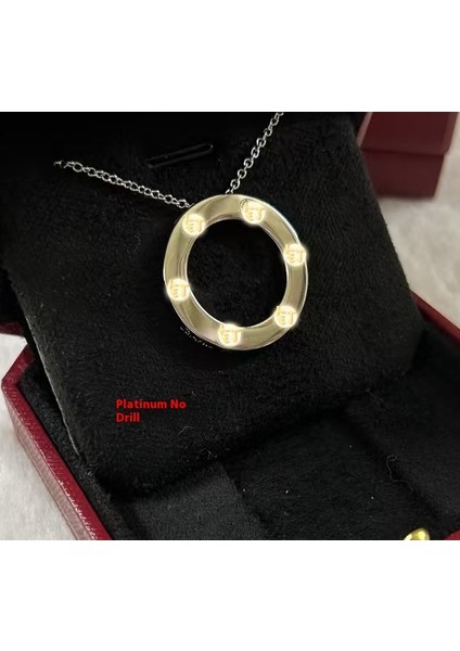 Love Kolye Kadın 18K Pembe Altın Büyük Yıldızlı Gökyüzü Köprücük Kemiği Zinciri Modası (Yurt Dışından)