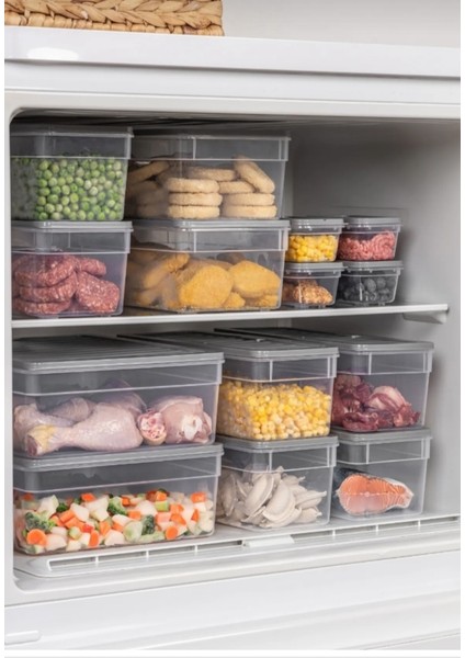 Mikrodalga ve difriz uyumlu saklama kabı buzdolabı düzenleyici buzluk organizer set buzluk kabı