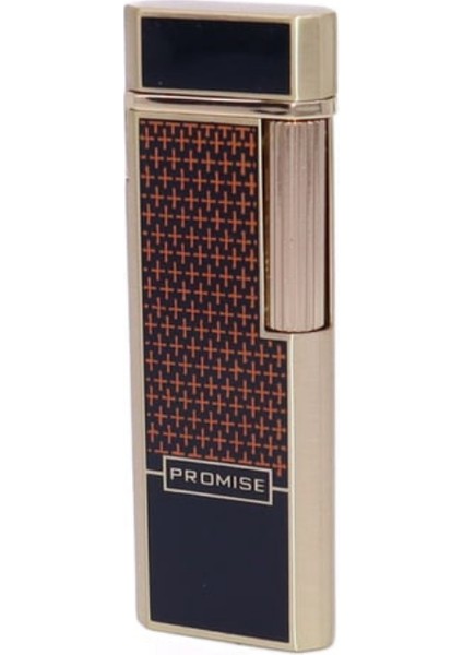 Twiggy Siyah Gold Işlemeli Metal Soft Flame Çakmak