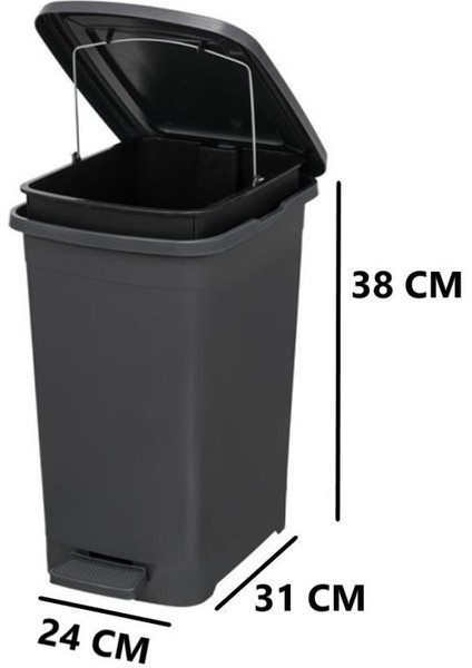 ELF-İ343 Slim Pedallı Plastik Çöp Kovası Iç Kovalı 15 Lt fiyatları