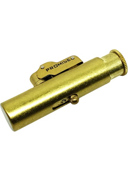 Fırçalı Gold Yandan Basmalı Tek Alevli Benzinli Çakmak