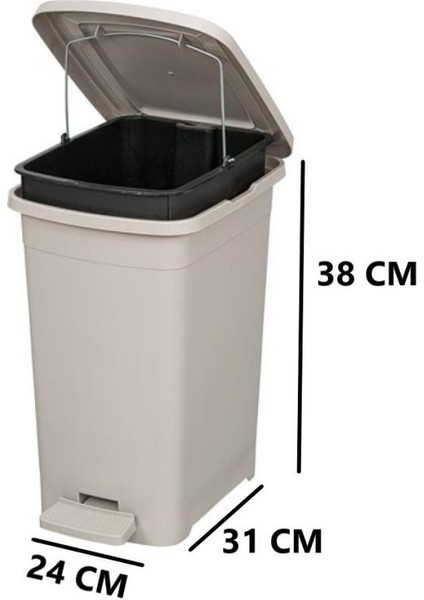 ELF-İ343 Slim Pedallı Plastik Çöp Kovası Iç Kovalı 15 Lt fiyatları
