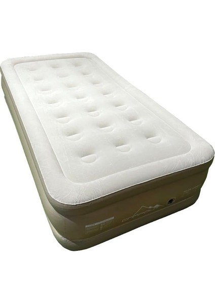 Campout Tek Kişilik Yüksek Şişme Yatak Krem modelleri