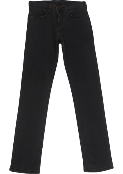 Fistan Store Erkek Füme Yüksek Bel Rahat Kesim Boru Paça Büyük Beden Jean Pantolon