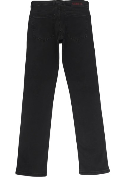 Fistan Store Erkek Füme Yüksek Bel Rahat Kesim Boru Paça Büyük Beden Jean Pantolon fırsatları