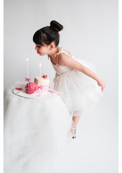 Kız Çocuk Tüllü Pamuklu Elbise fiyatları