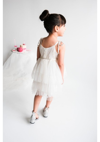 Kız Çocuk Tüllü Pamuklu Elbise modelleri