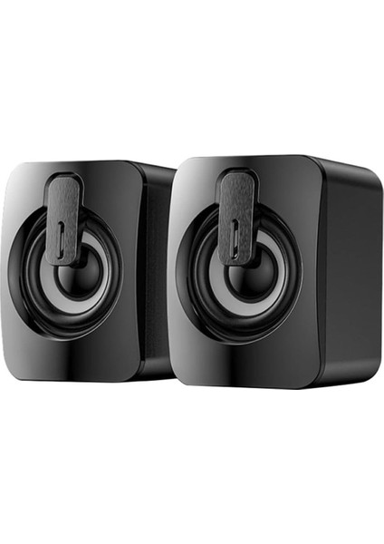 Magicvoice MV-24836 2X3WATT Mini 1+1 USB Hoparlör Pc Bilgisayar Hoparlörü Rgb Renkli Işıklı