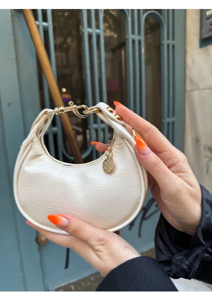 Perla Mini Krem Kadın Çanta