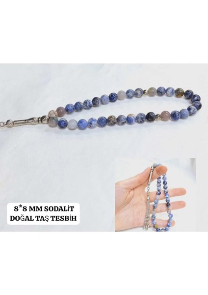 8*8 mm Sodalit Doğal Taş Tesbih Aksesuar Hediyelik Tesbih fiyatları