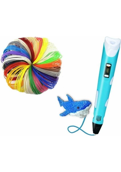 USB 3D Kalem ve 9 Metre Filament Seti