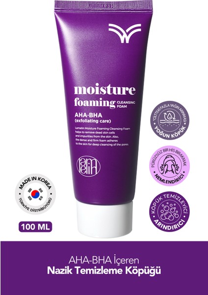 Aha-Bha Içeren Arındırıcı Temizleme Köpüğü Lamelin Moisture Foaming Aha Bha 100ML