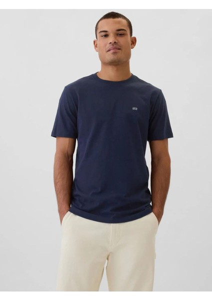 V-Frch Everyday Soft Mıcro Logo Crew Lacivert Erkek K.kol Tshırt 502022003
