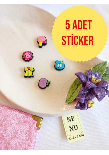 5 Adet Sticker 3D Yapışkanlı Matara Sticker Hediye Oyuncak Desenli Resimdekiler Gelir