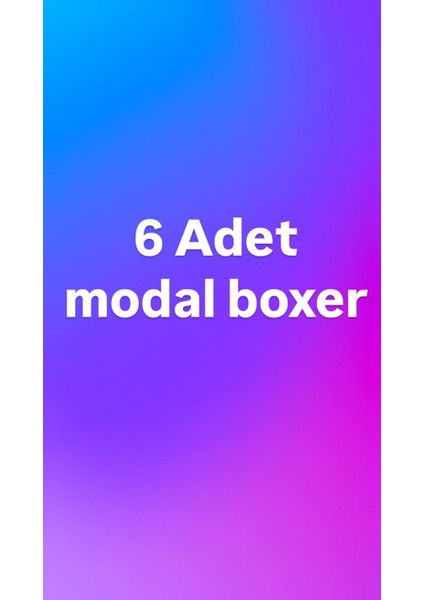 Mavi Modal Boxer Full Comfort Rahat Kesim 6'lı Paket