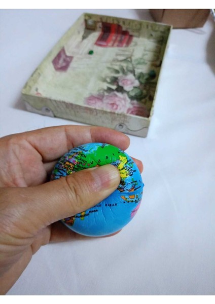Tek Adet Stresi Alan Topu 6.3 cm Çapında Dünya Haritalı Hediye Oyuncak fiyatları