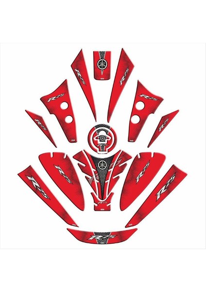Yamaha R25 2019 - 2024 Uyumlu Tank Pad Set 14 Parça