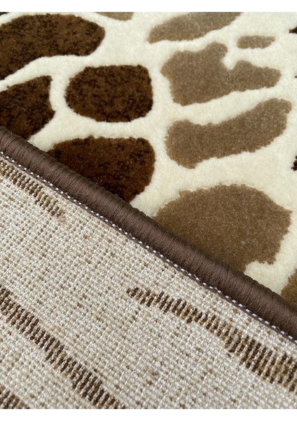 Saray Vizyon 11121 R 80X100 Kahve Krem Leoparlı Kesme Halı