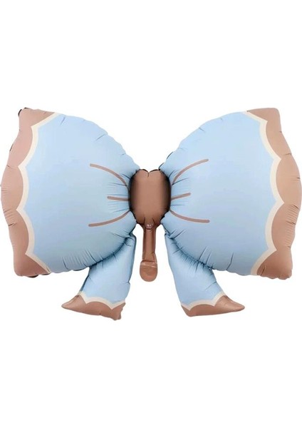 Fiyonk Figürlü Folyo Balon Retro Parti Balonu Mavi 91X60 cm