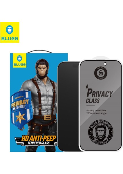 Anti-Peep Privacy iPhone 11 Pro Max Uyumlu Hayalet Full Cam Ekran Koruyucu Göz Yormayan HD Görüntü