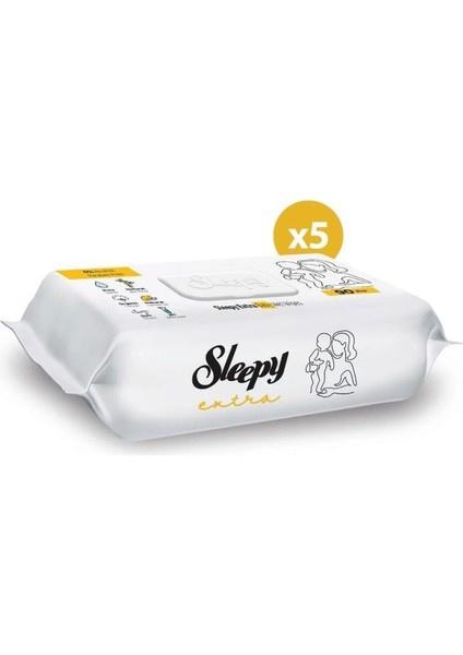 Nessiworld Sleepy Ekstra Islak Havlu Mendil 5X90 450 Yaprak