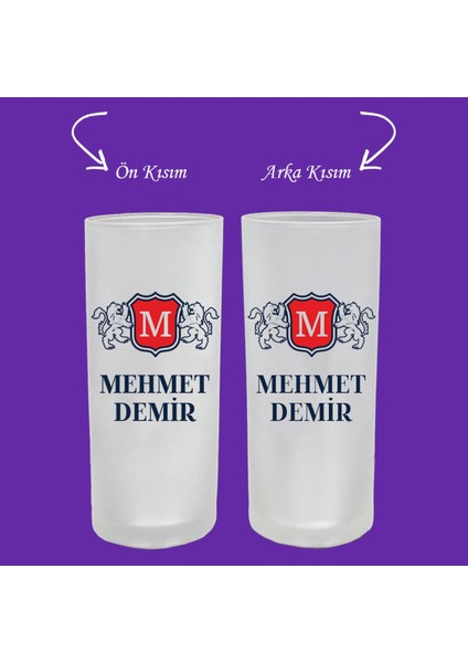 Isme Özel Baskılı Rakı Bardağı - Buzlu Rakı Bardağı