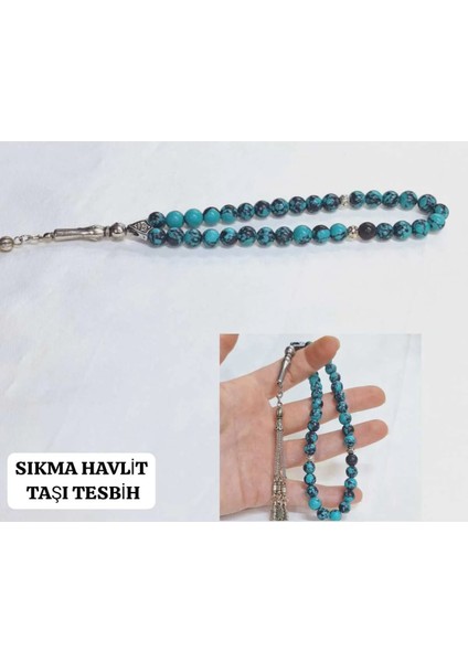 Sıkma Havlit Taşı Turkuaz Tesbih Hediyelik Aksesuar Bijuteri Tesbih fiyatları