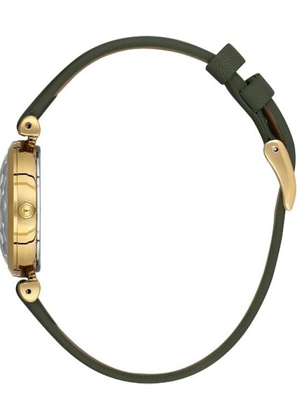 DK.1.13919-3 Taşlı Tasarım Deri Kordon Metal Kasa 3 Atm Suya Dayanıklı Yeşil Renk Kadın Kol Saati fiyatları