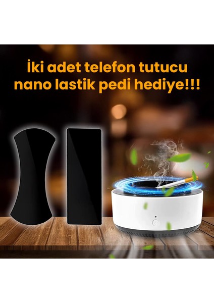 Dumanı Filtreleyen Küllük Iki Adet Yapıştırıcı Tutucu Yıkanabilir Nano Ped Hediyeli indirimleri