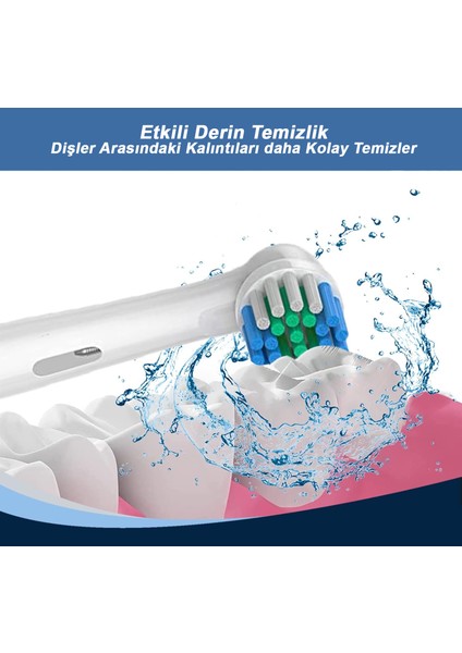 Şarjlı ve Pilli Diş Fırçası Yedek Başlığı 8 Adet