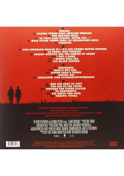 Django Unchained (Quentin Tarantino) Double Lp Plak