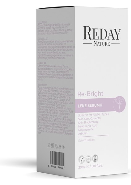 Re-Bright Leke Serumu 30 ml – Cilt Tonunu Eşitleyen Serum