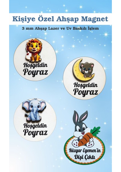 Kişiye ve Firmalara Özel Ahşap Magnet