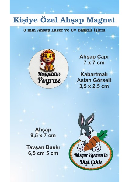 Kişiye ve Firmalara Özel Ahşap Magnet